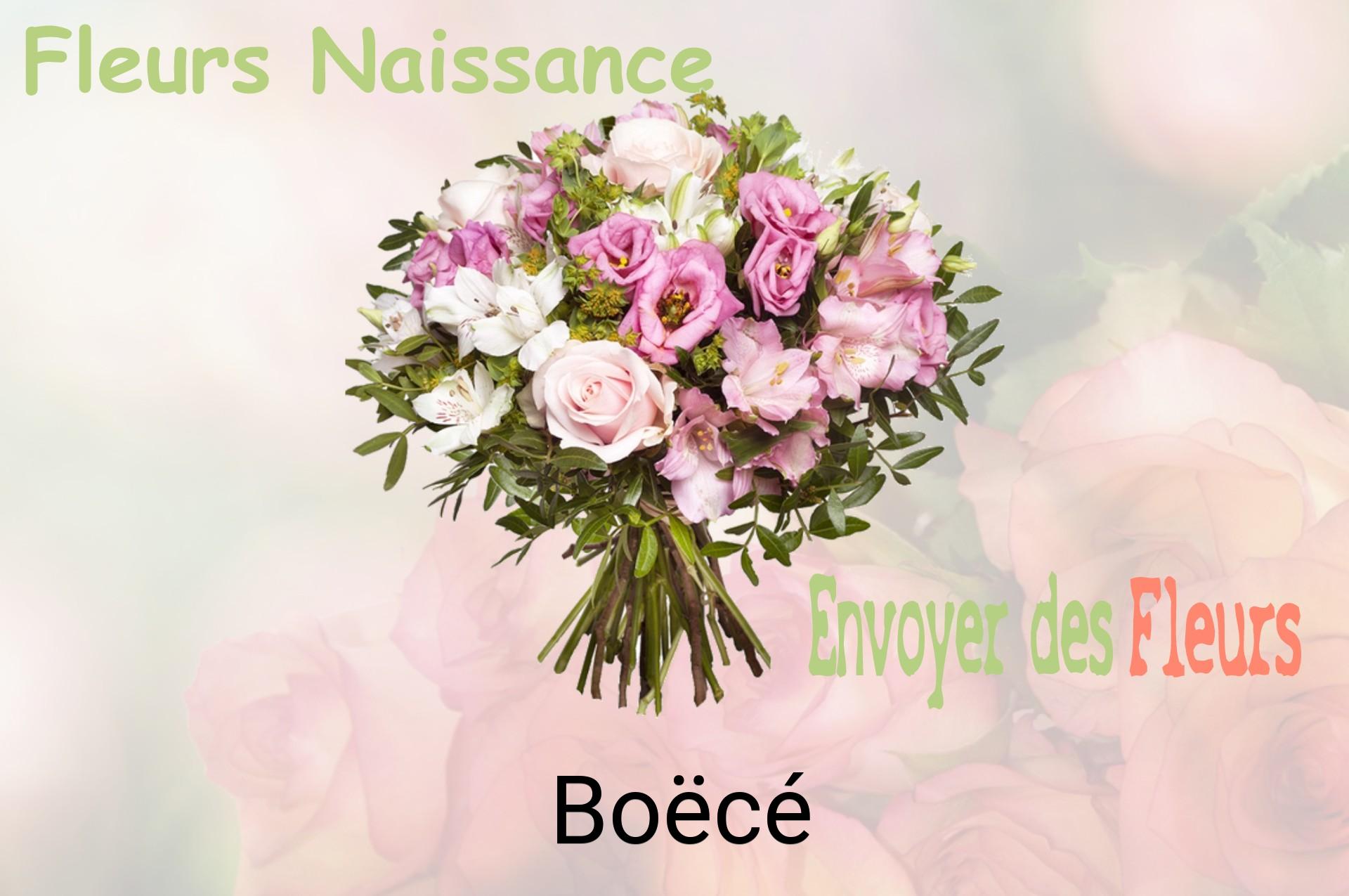 Bouquet de fleurs de naissance livré à Boëcé